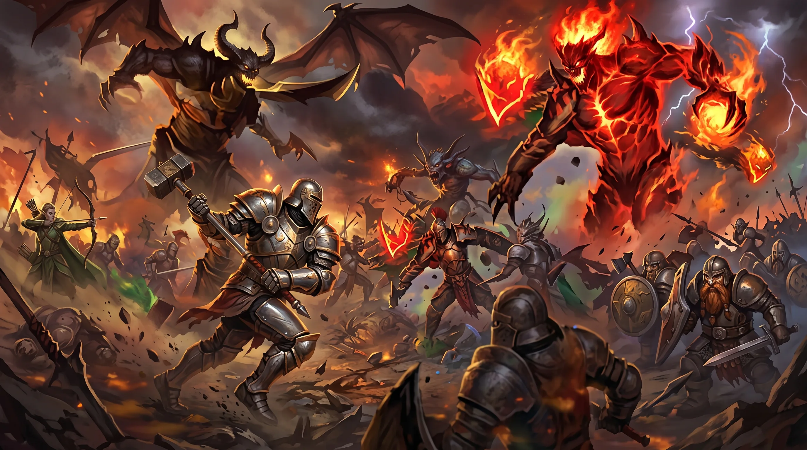 Fantasy battle scene used as an illustrative image for a September PC game lineup