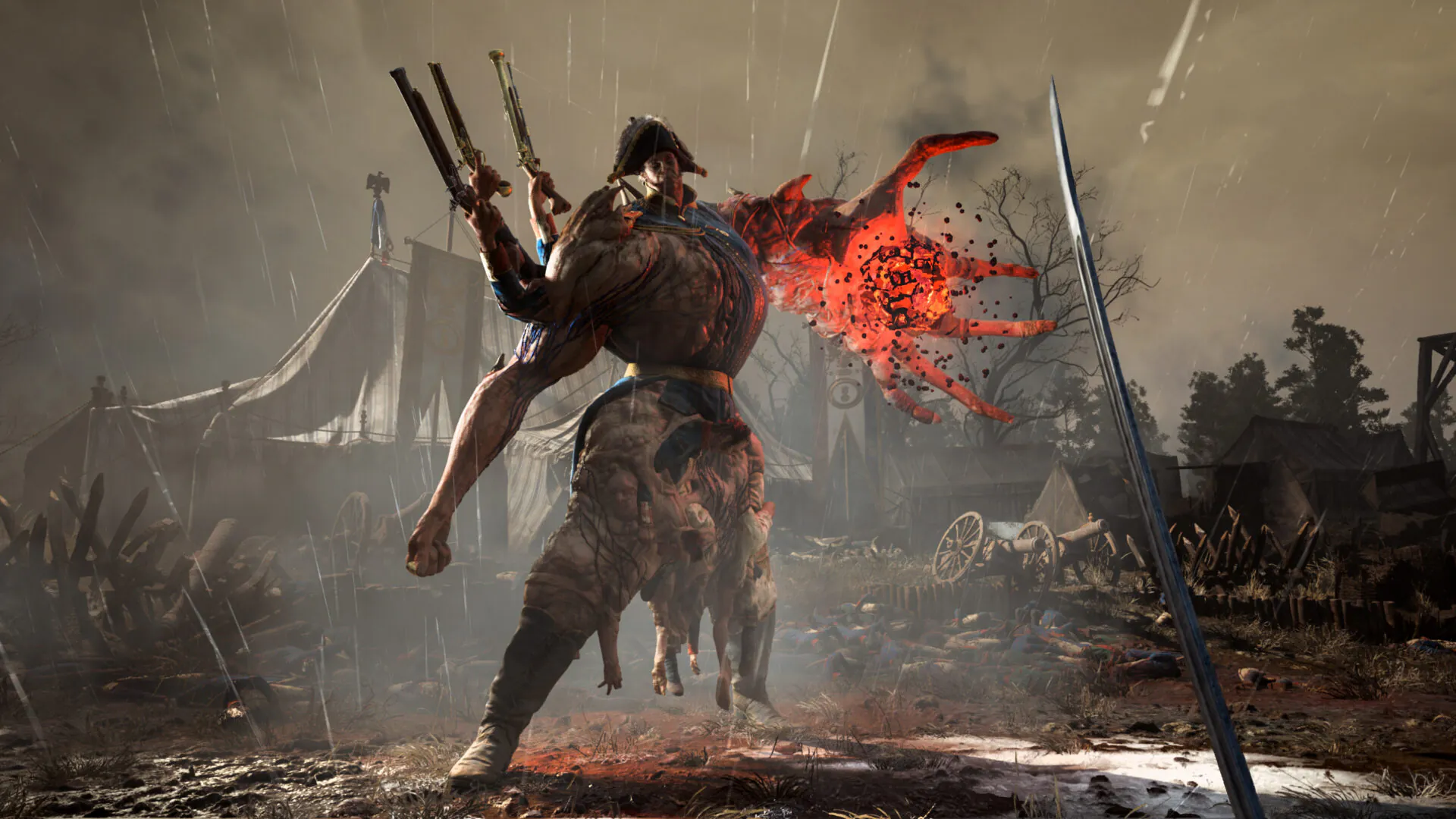 Official Valor Mortis screenshot showing William confronting a mutated soldier in combat.